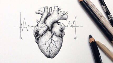 heartbeat drawing