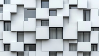 Parametric Building Facade in Black and White