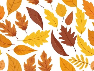 Obraz premium seamless pattern autumn leaves background