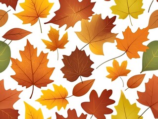 seamless pattern autumn leaves background