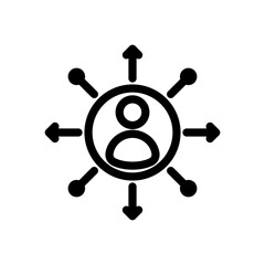 Fototapeta premium impactful person icon line vector design