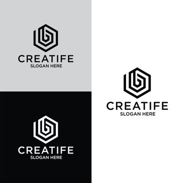 B logo design Vector iimage 