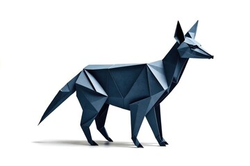 Obraz premium origami : Indri isolated on white background.