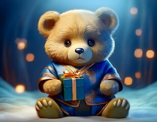 teddy bear with gift
