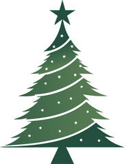 Merry Christmas tree vector design.