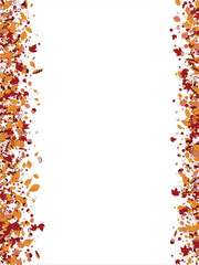 autumn leaves Square frame Background material designed branches. Vector illustration