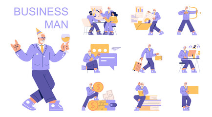 businessman. Flat Vector Illustration