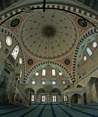 Obraz premium Sokollu Mehmet Pasha Mosque and Complex, located in Luleburgaz, Turkey, was built by Mimar Sinan in the 16th century.
