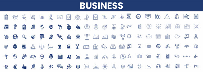 Training and Workshop line icons, business icon set
