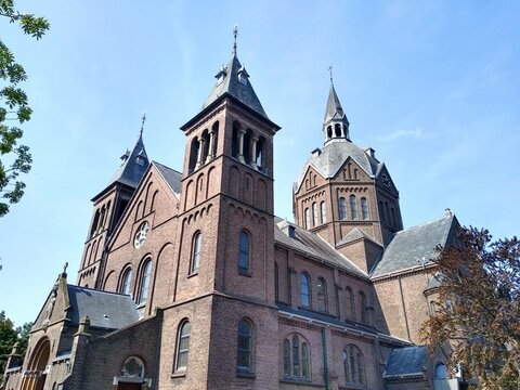 Meerburgkerk church in Zoeterwoude-Rijndijk, South-Holland, Netherlands, built in 19th century.  Example of neogothic architecture. 