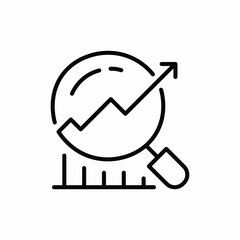 analytics search icon sign vector