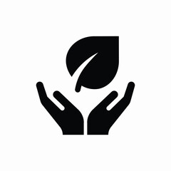 ecology care leaf icon sign vector