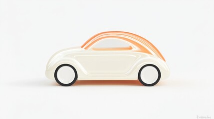 Obraz premium A Chic and Stylish Plastic Toy Car that Features a Minimalist Design Aesthetically Pleasing