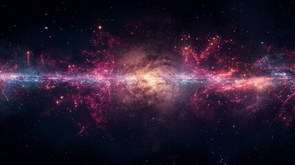 stunning visualization of the Milky Way, emphasizing the underlying mathematical principles