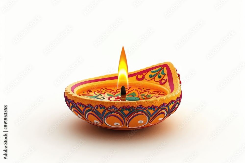Poster a single candle is lit on a white surface, creating a warm and cozy atmosphere