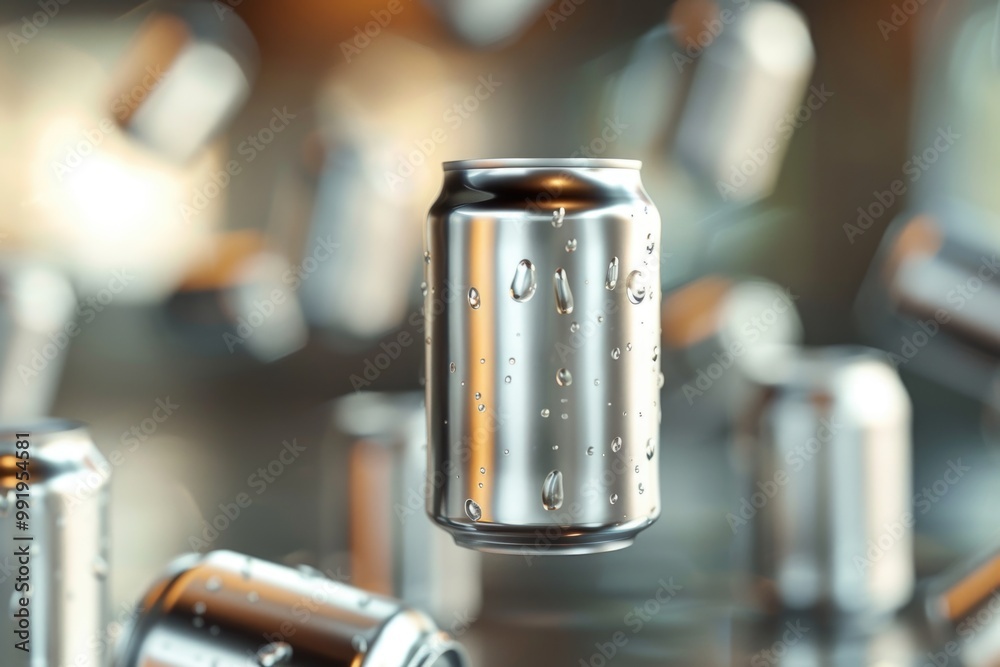 Aufkleber a close-up shot of a soda can with labeling and design details visible