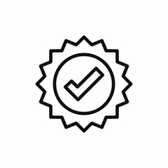 check mark badge icon sign vector