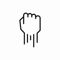 Fototapeta premium fist up icon sign vector