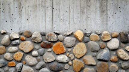 Exposed aggregate concrete wall showcasing a blend of colorful stones and pebbles emphasizing texture and visual appeal