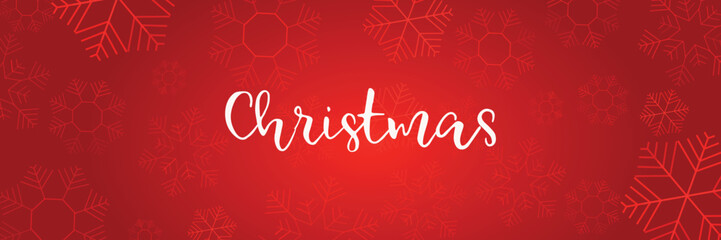 merry christmas background christmas card banner  with shining snowflakes