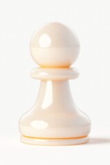 An Elegant and Glossy Chess Pawn Featuring a Luxurious Smooth Finish Craftsmanship