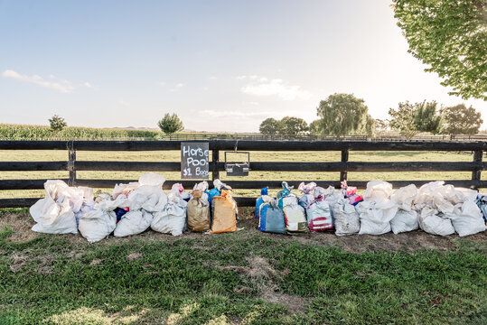 Bags of horse manure fertilizer for sale