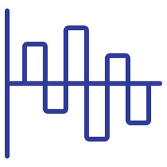 analysis blue line icons for web designing