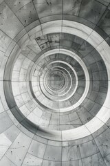 Naklejka premium A close-up shot of a spiral staircase in monochrome tones