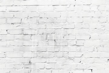 Seamless textured white brick wall, showcasing the uneven surface and subtle variations in color. The wall appears weathered with some areas showing signs of wear and tear.