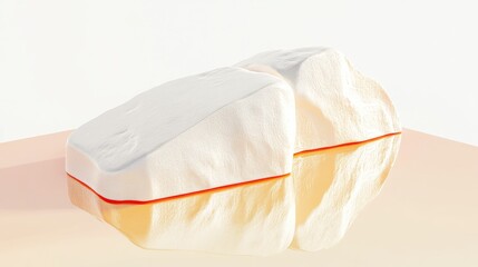 Obraz premium This Minimalist White Bedding Set has a stunning Reflective Surface that enhances any space