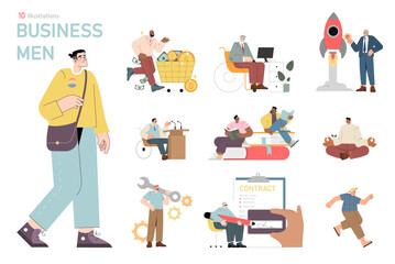 businessman. Flat Vector Illustration