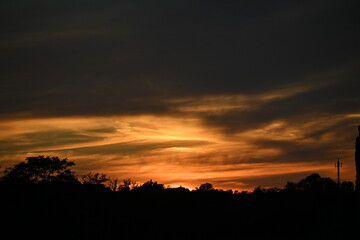 sunset over the city