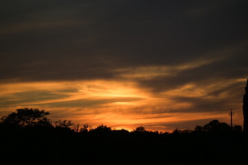 sunset in the mountains