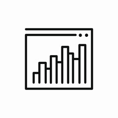 website statistics icon sign vector