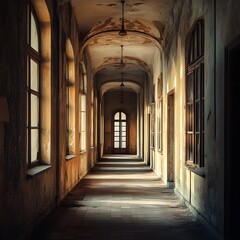 Fototapeta premium Stunning old buildings framing a narrow hallway passage image