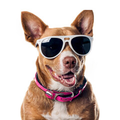 Obraz premium Perro encantador con gafas de sol 