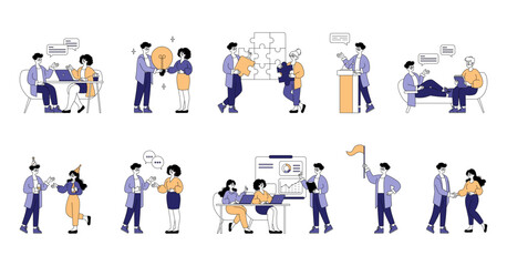 Fototapeta premium Business Man. Flat Vector Illustration