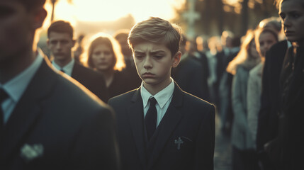 Fototapeta premium Common American Funeral Scene