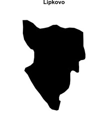 Lipkovo municipality blank outline map