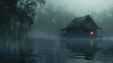 Fototapeta premium Dark and Mysterious Forest Image