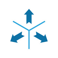 strategy direction vector icon solid design