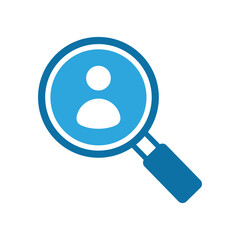 people search vector icon solid design