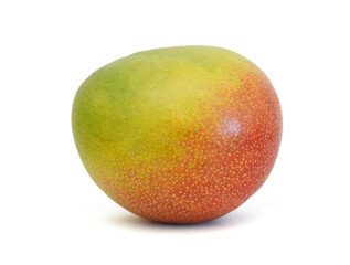Stack Ripe mangoes  on white