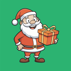 Christmas Santa character vector art illustration . 