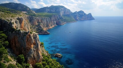 Mediterranean sea cliffs