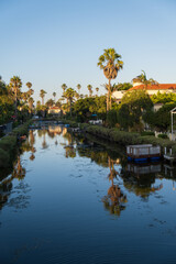 Venice Beach Canals in Los Angeles, California, USA