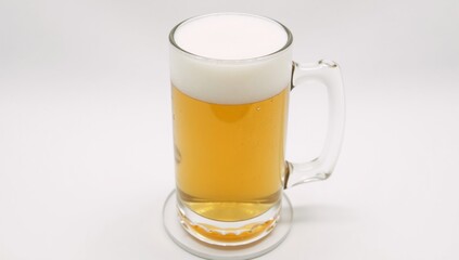 Isolated transparent background with a beer glass