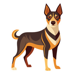 Adobe Illustrator Artwork A dog that is brown and white