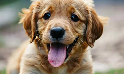 A cute little dog with a tongue sticking out Video