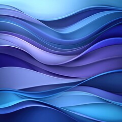 Fototapeta premium A high-resolution, minimalist abstract background featuring fluid waves of vibrant colors in shades of blue and purple.